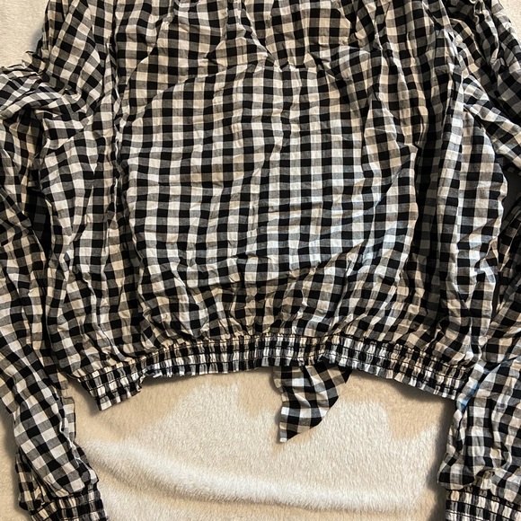 Long sleeve gingham top - Picture 4 of 4